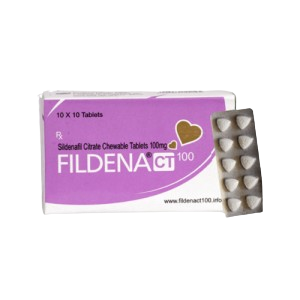 Product shot of Cenforce-50 featuring a white cardboard box with a thick pink horizontal band and a black rearing horse logo. In front of the box is a silver blister pack containing ten blue, diamond-shaped tablets.