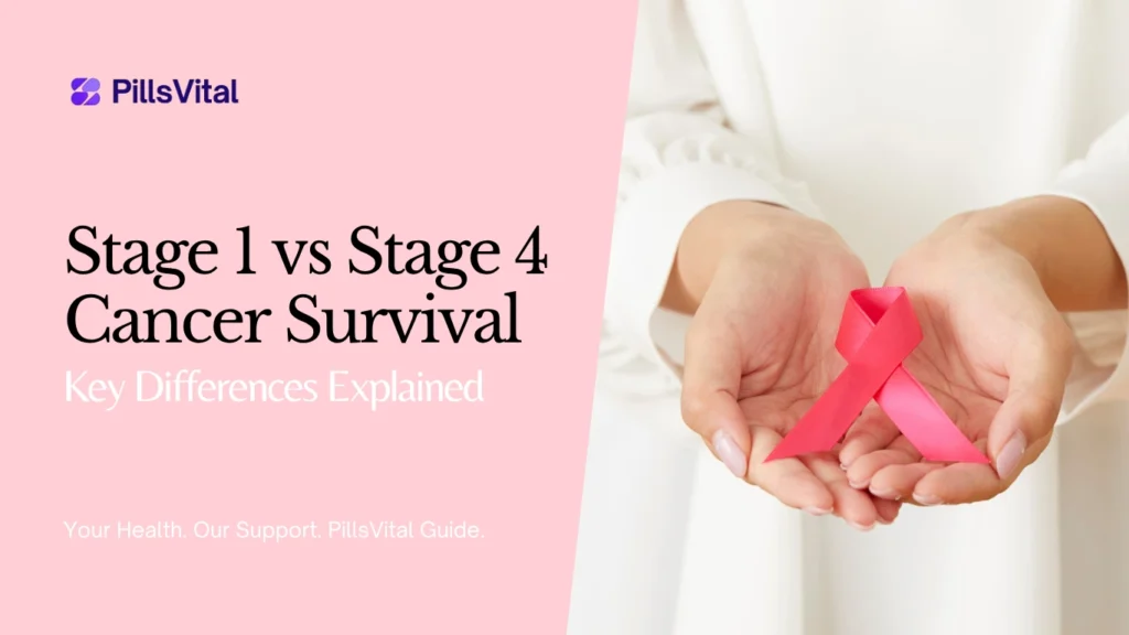 Stage 1 vs Stage 4 cancer survival comparison