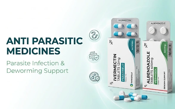 Anti parasitic medicines for parasite infection treatment and deworming support