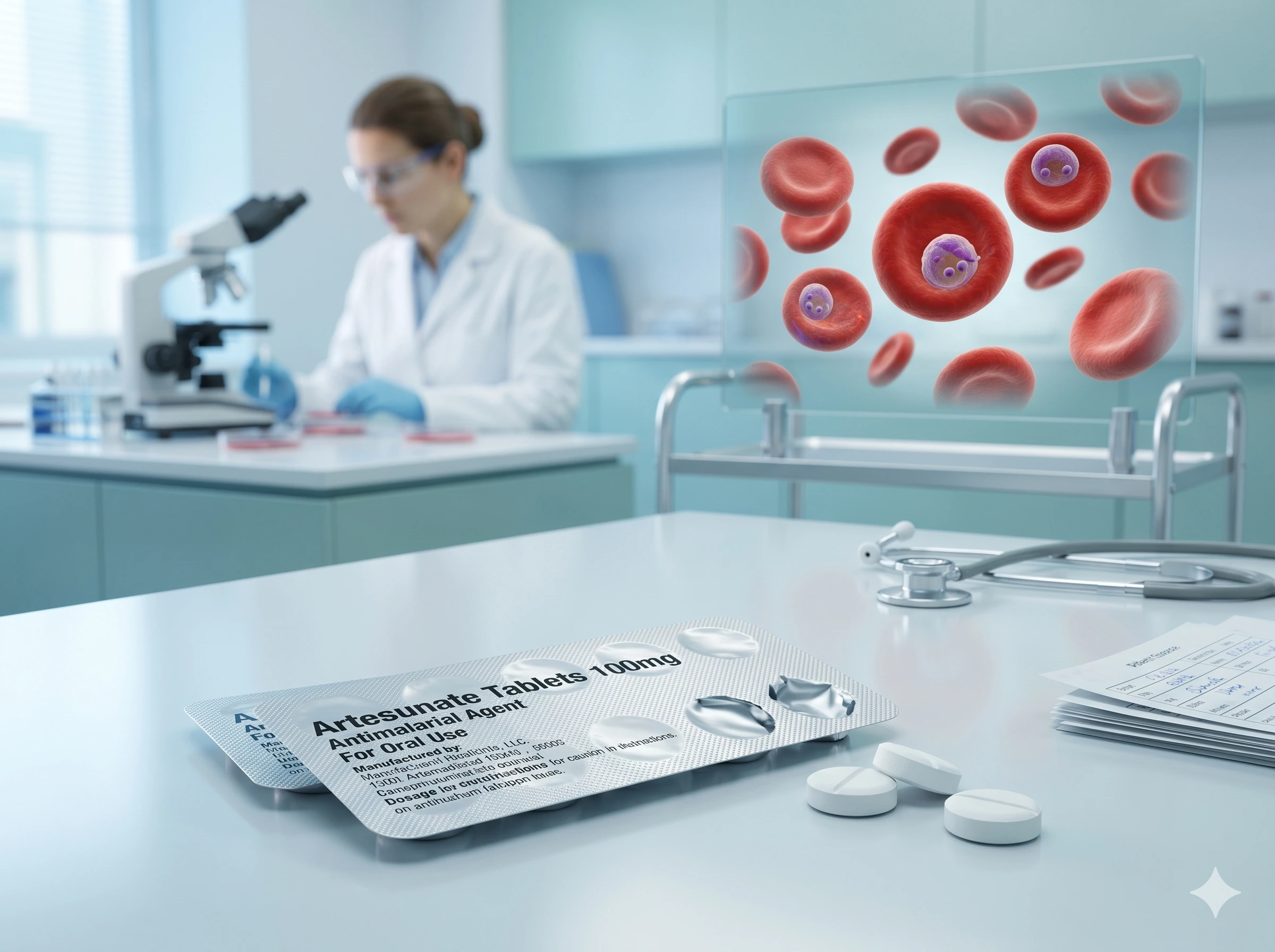 Artesunate medicines for severe malaria treatment and parasite control