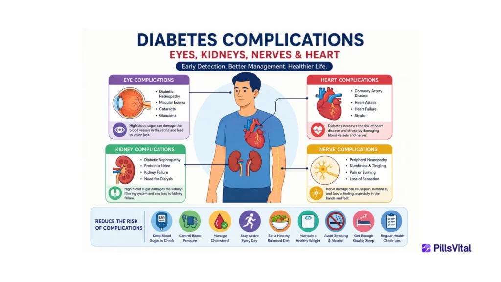 Diabetes Complications: Eyes, Kidneys, Nerves & Heart