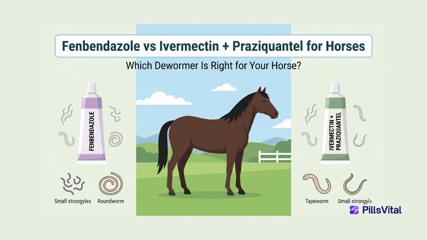 Fenbendazole vs ivermectin vs praziquantel for horses comparison