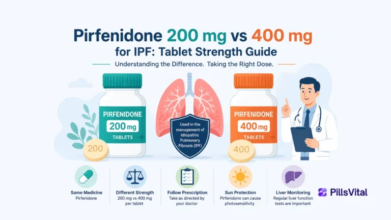 Pirfenidone 200 mg and 400 mg tablets for IPF comparison